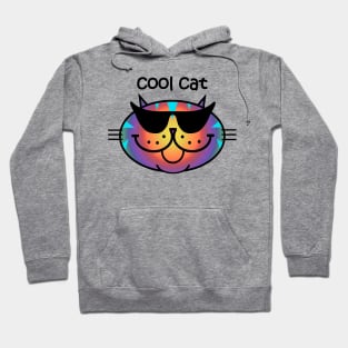 Cool Cat 2 - Dark Rainbow Hoodie